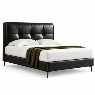 Aurelisse Genuine Leather Bed Frame