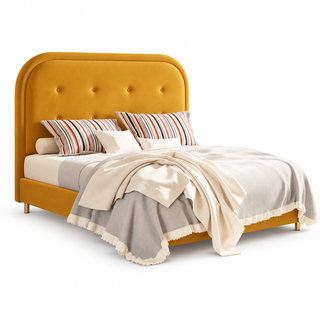 Corlavia Faux Leather Bed Frame
