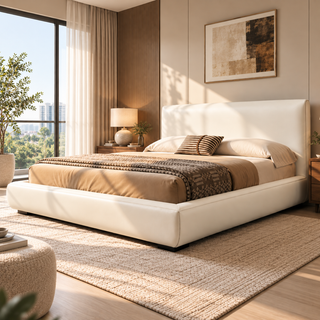 Lenvessa Faux Leather Bed Frame