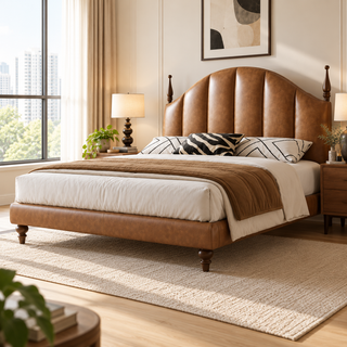 Ferlando Leather Bed Frame