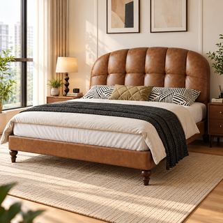 Kervina Leather Bed Frame