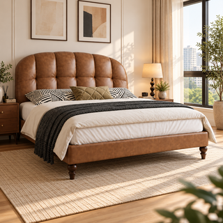 Kervina Leather Bed Frame