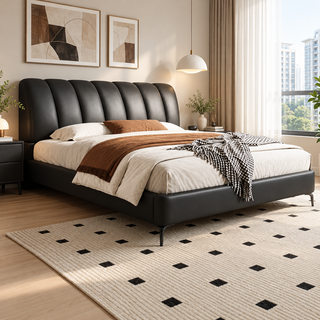 Mavento Leather Bed Frame