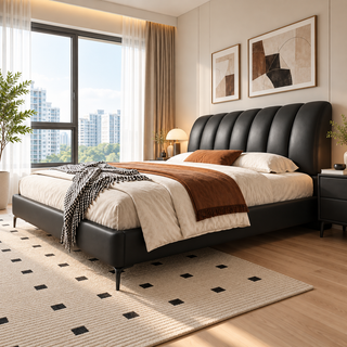 Mavento Leather Bed Frame