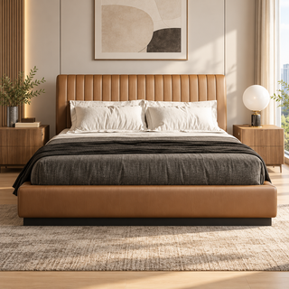 Cormina Leather Bed Frame