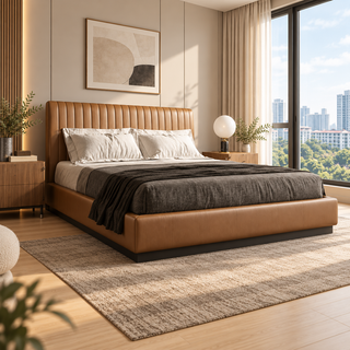 Cormina Leather Bed Frame