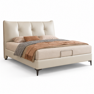 Naldren Leather Bed Frame