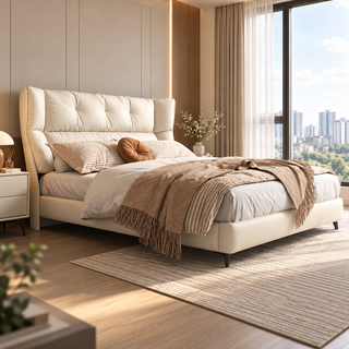 Cadrino Leather Bed Frame