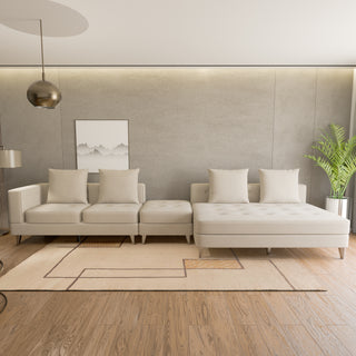 Prylen Fabric L-Shaped Sofa by Esteller (Pet Friendly & Easy Clean)