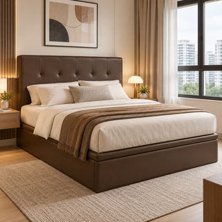 Fioreno Faux Leather Storage Bed Frame (King Size)