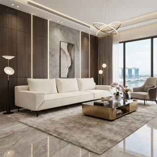 Marblen Fabric Rotatable Armrest Sofa by Esteller (Pet Friendly & Easy Clean)