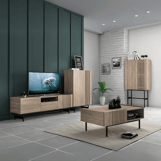 Megafurniture | Marchel Living Room Set (Coffee Table + TV Console + Storage Cabinet + Shoe Cabinet) | Living Room Set