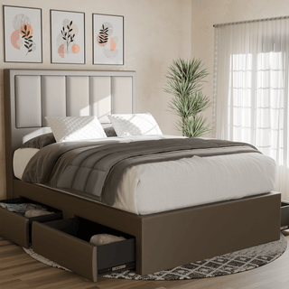 Megafurniture | Marley Faux Leather Drawer Bed Frame | Drawer Bed