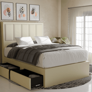 Megafurniture | Marley Faux Leather Drawer Bed Frame | Drawer Bed