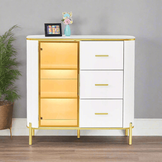 Megafurniture | Maurille White Buffet Hutch (100cm) | Sideboard