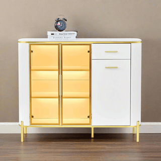 Megafurniture | Maurille White Buffet Hutch (120cm) | Sideboard