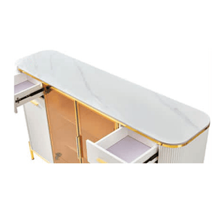 Megafurniture | Maurille White Buffet Hutch (140cm) | Sideboard