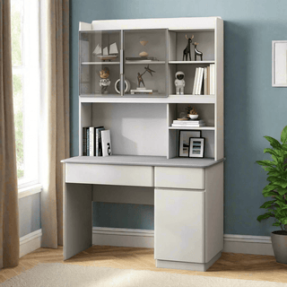 Megafurniture | Mitchell Study Desk with Hutch (120cm) | Study Table