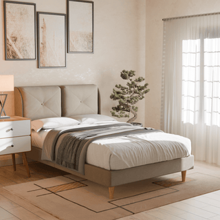 Megafurniture | Mohave Fabric Bed Frame (Water Repellent) | Bed