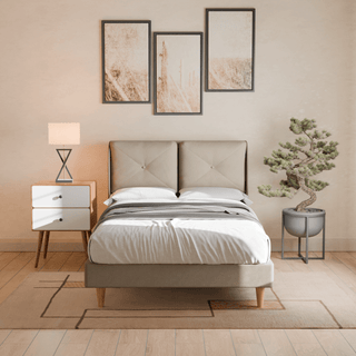 Megafurniture | Mohave Fabric Bed Frame (Water Repellent) | Bed