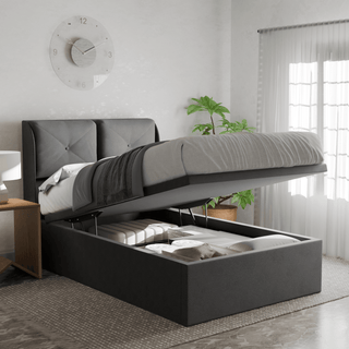 Megafurniture | Mohave Fabric Storage Bed (Water Repellent) | Storage Bed