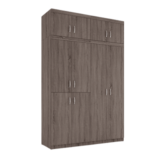 Megafurniture | Myrton 10 Door Wardrobe in Cappuccino | Open Door Wardrobe