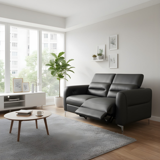 Brevin Genuine Leather Recliner Sofa by Esteller
