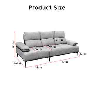 Orrian Fabric Adjustable Backrest Sofa by Esteller (Pet Friendly & Easy Clean)