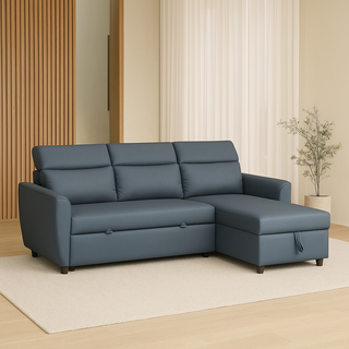 Juliane Faux Leather Storage Sofa Bed