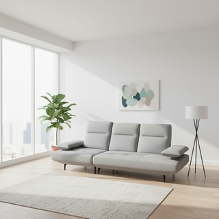 Arvel Fabric Adjustable Backrest & Armrest Sofa by Esteller (Pet Friendly & Easy Clean)