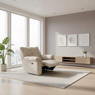 Morrel Fabric Recliner Sofa by Esteller (Pet Friendly & Easy Clean)