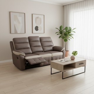 Rystel Genuine Leather Recliner Sofa by Esteller