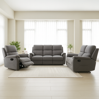 Elyra Fabric Recliner Sofa by Esteller (Pet Friendly & Easy Clean)