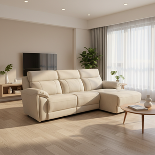 Enricus Fabric Adjustable Headrest L-Shaped Sofa by Esteller (Pet Friendly & Easy Clean)