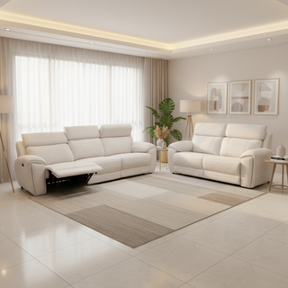 Enricus Fabric Adjustable Headrest Recliner Sofa by Esteller (Pet Friendly & Easy Clean)