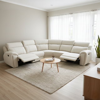 Enricus Fabric Adjustable Headrest Recliner Corner Sofa by Esteller (Pet Friendly & Easy Clean)