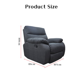Cynric Fabric Recliner Sofa by Esteller (Pet Friendly & Easy Clean)