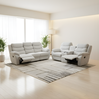 Myros Fabric Recliner Sofa by Esteller (Pet Friendly & Easy Clean)