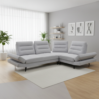 Xandor Fabric Adjustable Backrest & Armrest Corner Sofa by Esteller (Pet Friendly & Easy Clean)