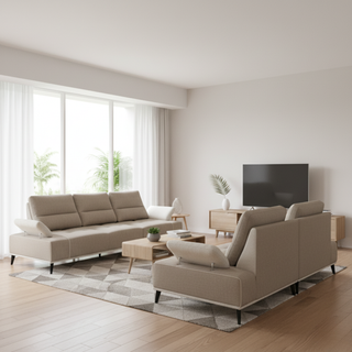 Norric Fabric Adjustable Backrest & Armrest Sofa by Esteller (Pet Friendly & Easy Clean)