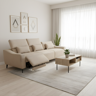 Farven Fabric Adjustable Backrest Recliner Sofa by Esteller (Pet Friendly & Easy Clean)