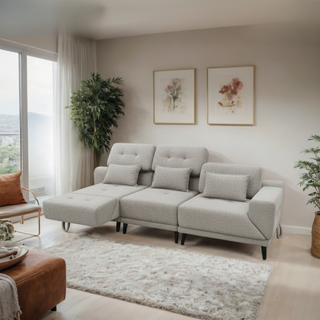 Ryval Fabric Adjustable Backrest & Armrest Sectional Sofa by Esteller (Pet Friendly & Easy Clean)