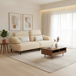 Myric Fabric Adjustable Backrest & Headrest Sofa by Esteller (Pet Friendly & Easy Clean)