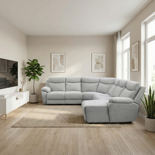 Yanor Fabric L-Shaped Corner Sofa (Sectional) by Esteller (Pet Friendly & Easy Clean)