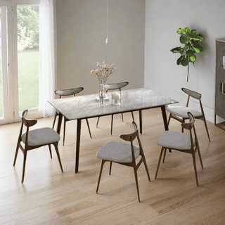 Megafurniture | Nereus Ceramic Dining Set (1+6) | Dining Set