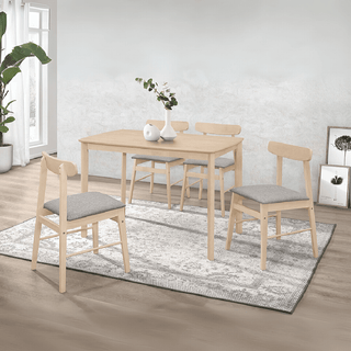 Megafurniture | Novara Wooden Dining Set (1+4) | Dining Set