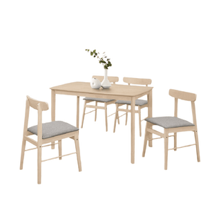 Megafurniture | Novara Wooden Dining Set (1+4) | Dining Set
