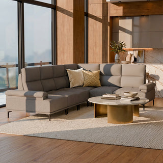 Orrian Fabric Adjustable Backrest Corner Sofa by Esteller (Pet Friendly & Easy Clean)