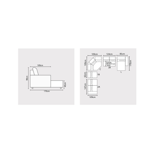 Orrian Fabric Adjustable Backrest L-Shaped Corner Sofa by Esteller (Pet Friendly & Easy Clean)