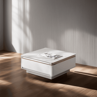 Megafurniture | Ottoline Square Coffee Table with Microcrystalline Glass Top | Coffee Table